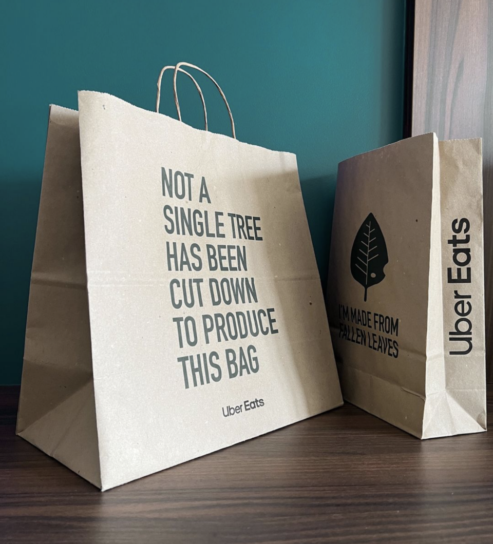 France: Uber Eats introduces paper bags made from fallen leaves