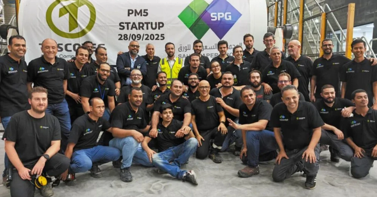 Toscotec starts-up PM5 tissue line for Saudi Paper Group in Saudi Arabia